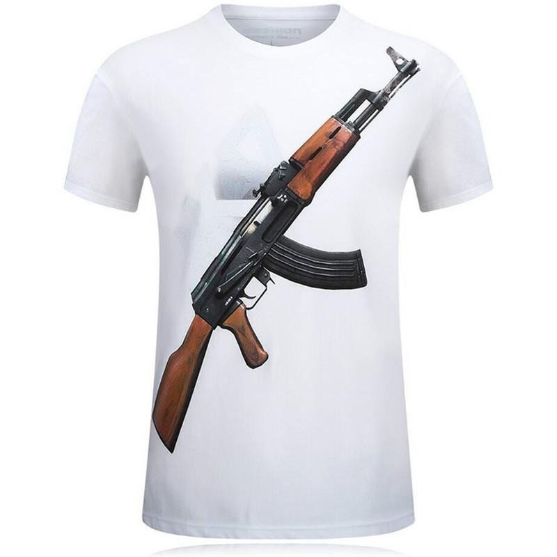 Tough Guy Style 3D Print T-shi - Street Fashion For Short Guys ulasan dan harga