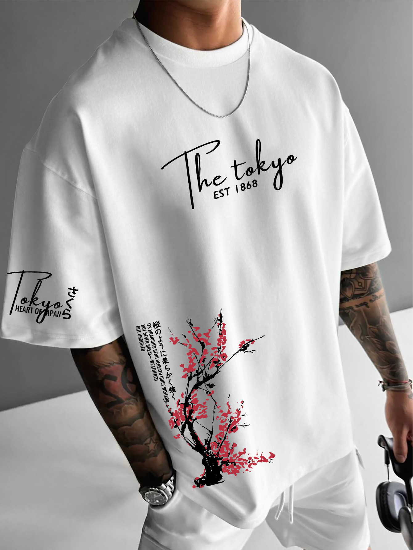 Tokyo EST 1868 Cherry Blossom  - Street Fashion Shibuya ulasan dan harga