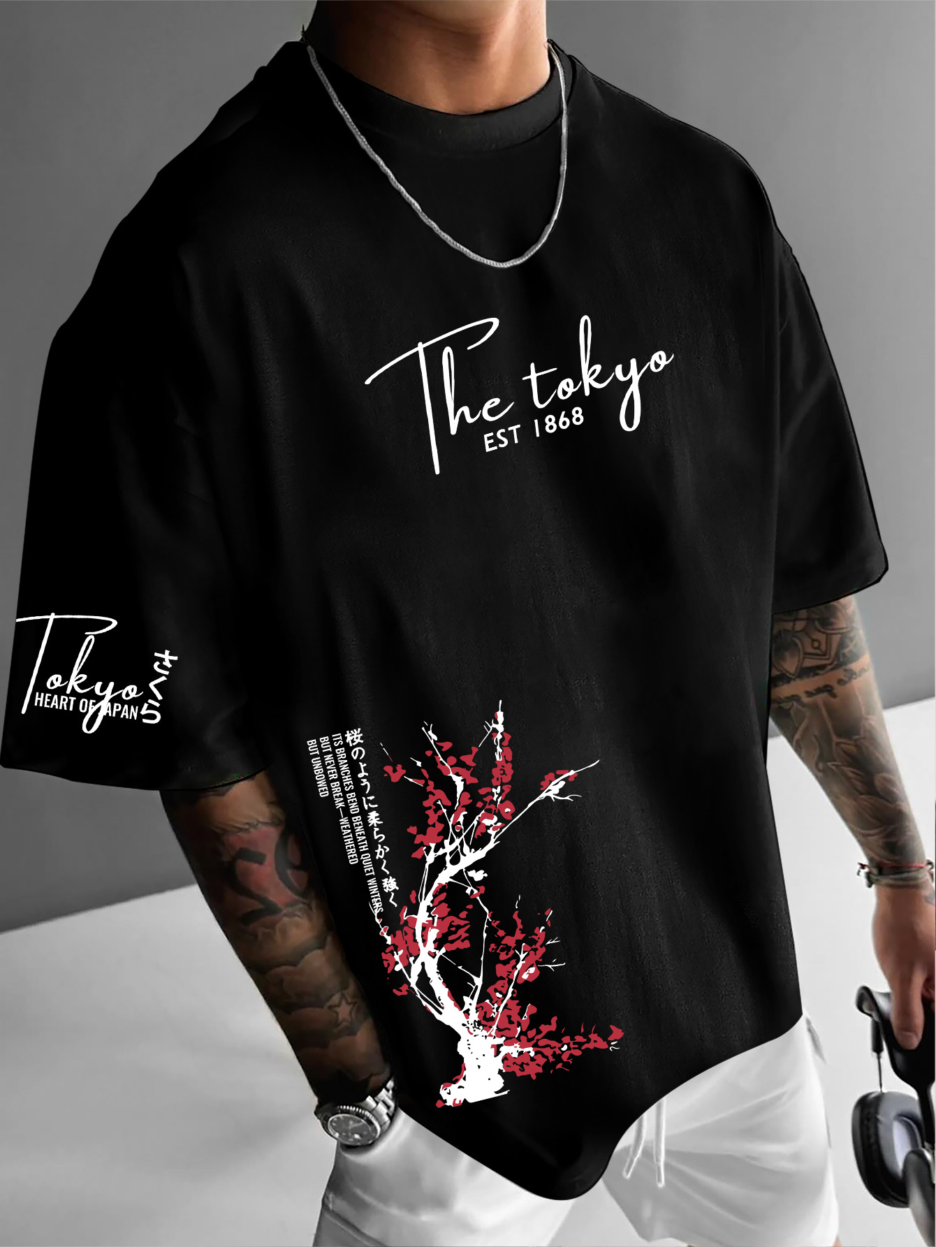 Tokyo EST 1868 Cherry Blossom  - Street Fashion Shibuya ulasan dan harga