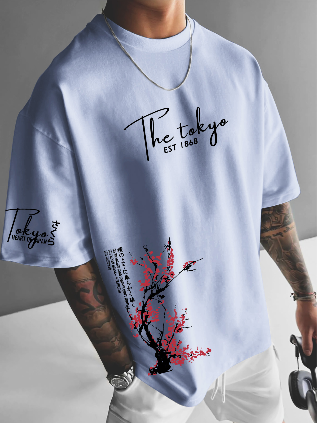 Tokyo EST 1868 Cherry Blossom  - Street Fashion Shibuya ulasan dan harga