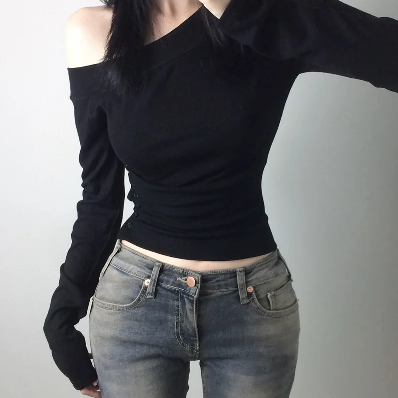Y2K Vintage Pleated Button T-S - Fashion Streetwear ulasan dan harga