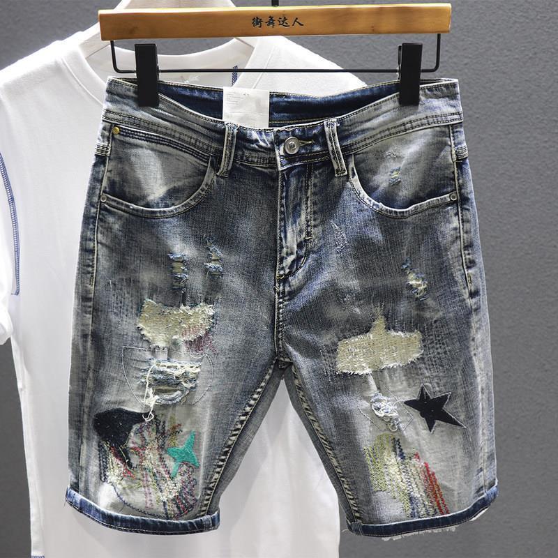 Man Denim Shorts Selvedge Mult - Distressed Jean Rip ulasan dan harga