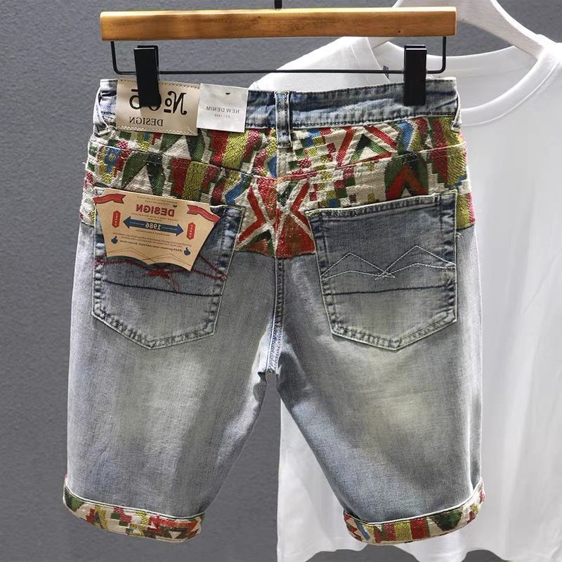 Man Denim Shorts Selvedge Mult - Distressed Jean Rip ulasan dan harga