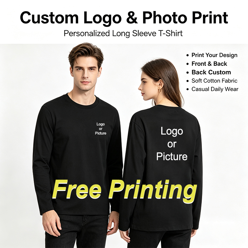 Customized Cotton Long Sleeve  - Fashion Streetwear ulasan dan harga