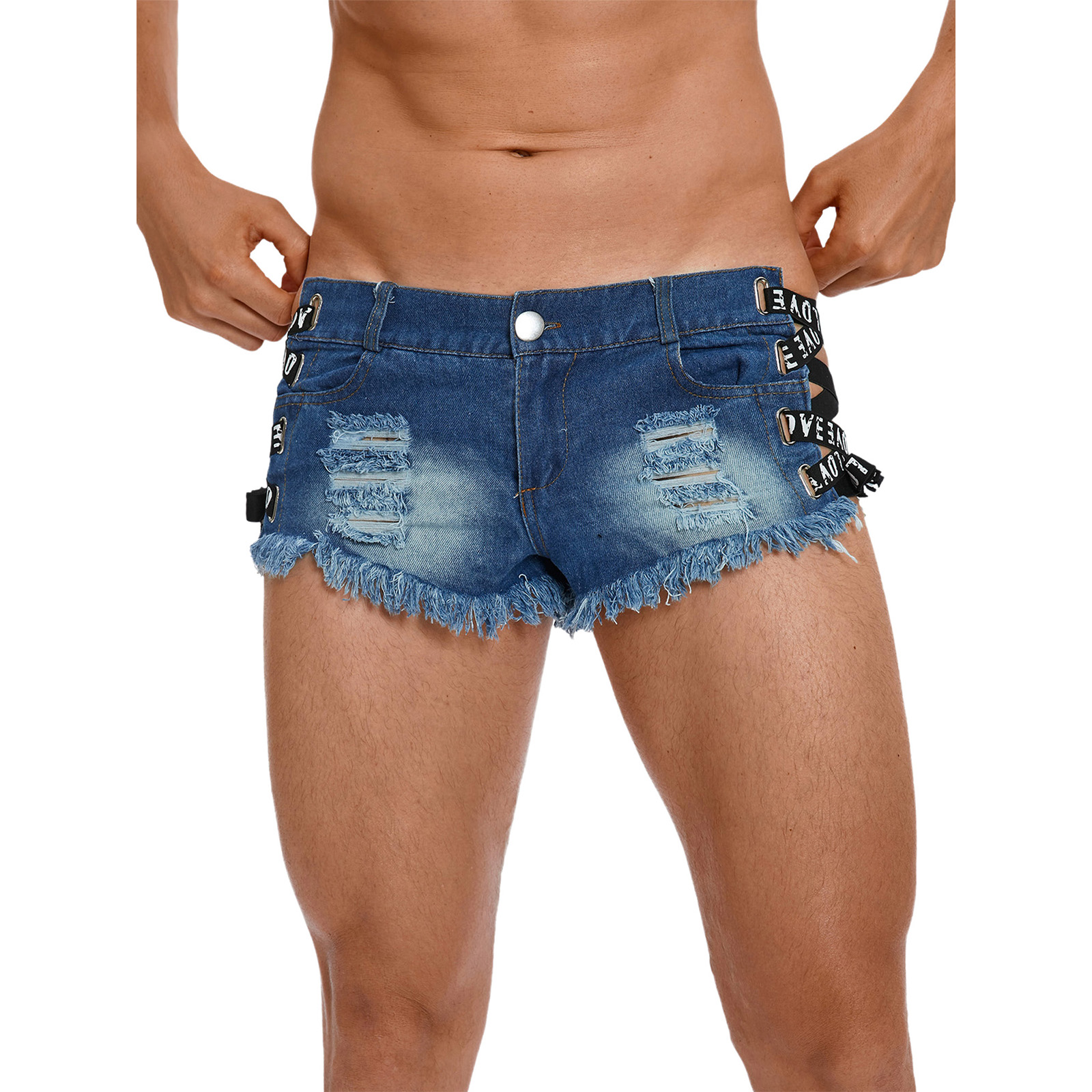 Mens Distressed Ripped Mini De - Distressed Jean Rip ulasan dan harga