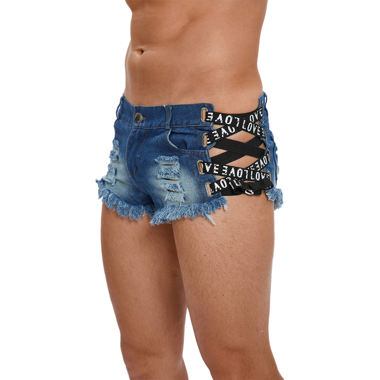 Mens Distressed Ripped Mini De - Distressed Jean Rip ulasan dan harga