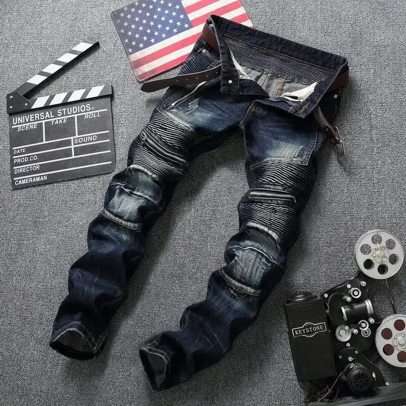 Punk Street Style Ripped Skinn - Distressed Jean Rip ulasan dan harga