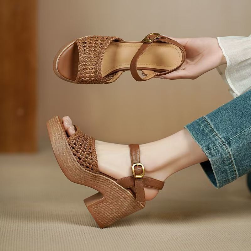 Elegant Women's Braided High H - Chunky Sneaker Platform ulasan dan harga