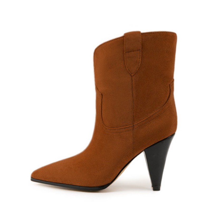Bicolor Spike Heels Pull On Fa - Street Fashion Runway ulasan dan harga