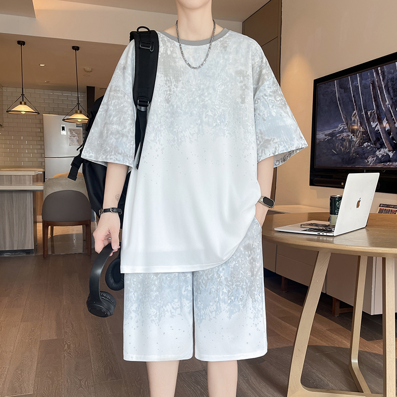 【Top 5-Point Pants】Men's T-Shi - Street Fashion Us ulasan dan harga