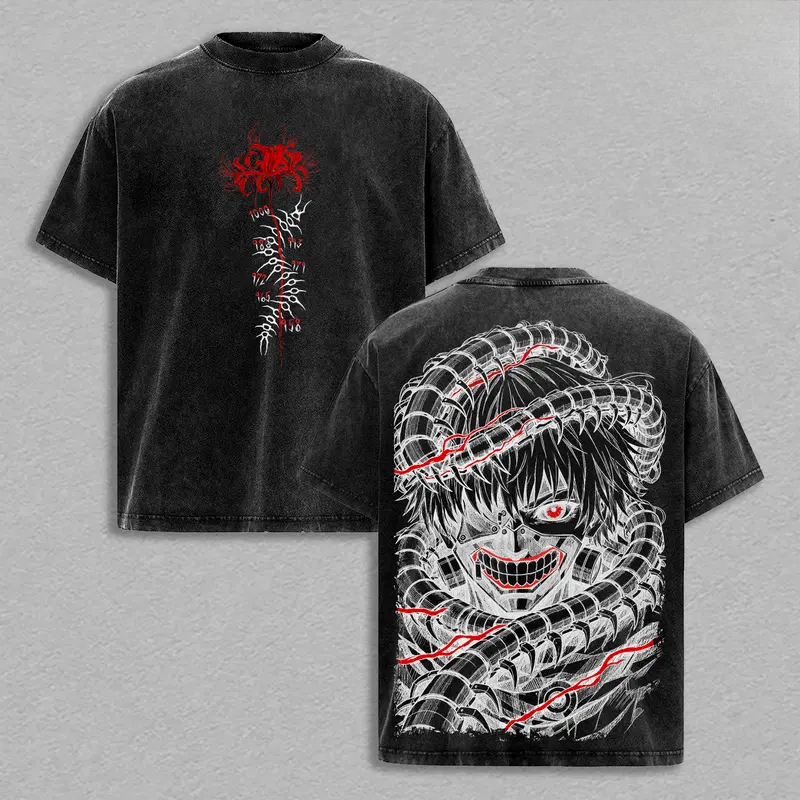Manga Kaneki Ken Retro T Shirt - Street Fashion Tokyo ulasan dan harga