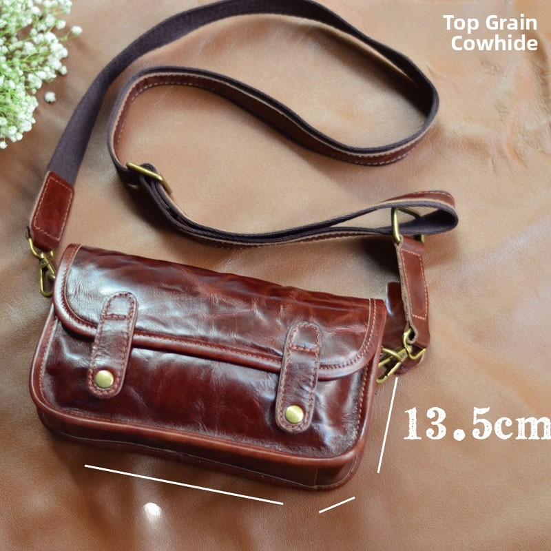 Leather Casual Retro Shoulder  - Street Fashion Com ulasan dan harga